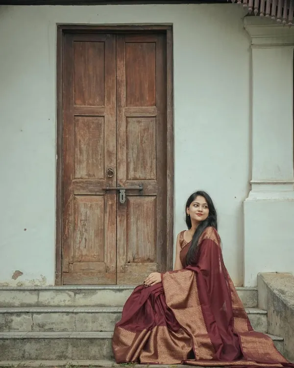 MAROON_PURE_BANARASI_SAREE